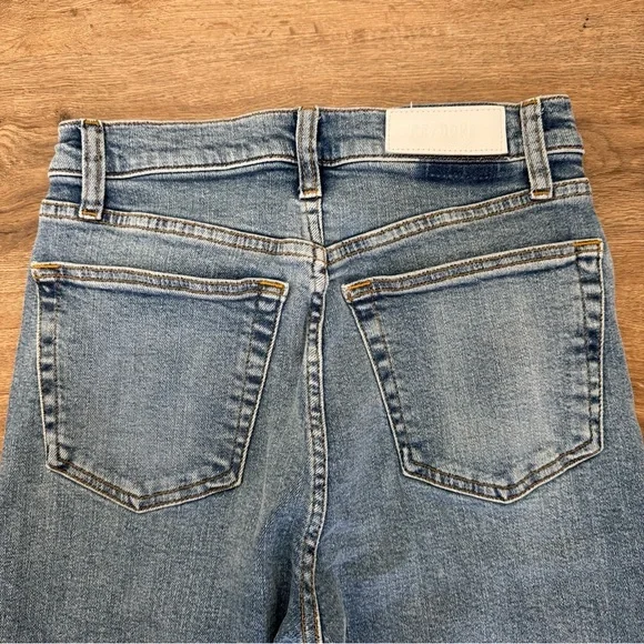 Re/Done Blue 90's High Rise Loose Straight Leg‎ Jeans Size 25 - Picture 8 of 10